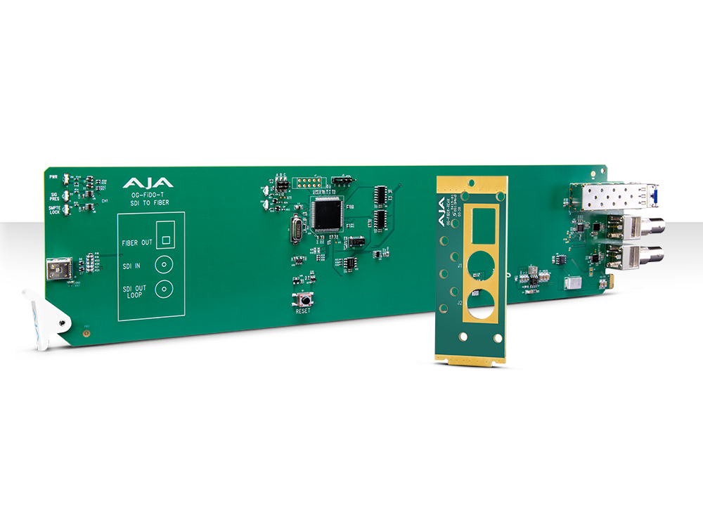 AJA OG-FIDO-T openGear 1-Channel 3G-SDI to Single Mode LC Fiber Extender (Transmitter) with DashBoard Support