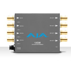 AJA 12GM-R0 12G/6G/3G/1.5G SDI Muxer/Demuxer / Quad 3G to Single 12G / 4K UltraHD 2SI/Quadrant