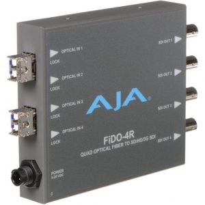 AJA FIDO-4R-R0 4-Channel Single-Mode LC Fiber to 3G-SDI Receiver / 10 km / 3G/HD/SD-SDI