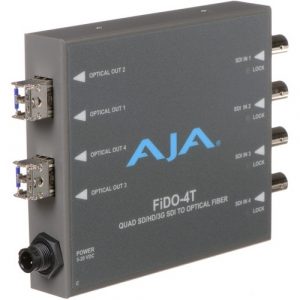 AJA FIDO-4T-R0 4-Channel 3G-SDI to Single-Mode LC Fiber Transmitter / 10 km 32808 ft / 1310 nm