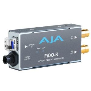 AJA FIDO-R-R0 1-Channel Single-Mode LC Fiber to 3G-SDI Receiver / Dual 3G-SDI Outputs / 10 km