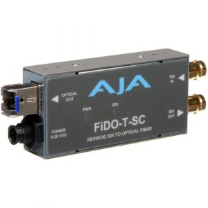 AJA FIDO-T-SC-R0 1-Channel 3G-SDI to Single-Mode SC Fiber Transmitter / SDI Loop Out / 10 km (32808 ft)