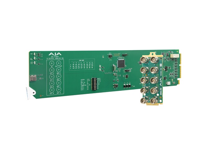 AJA OG-C10DA-R0 1×9 Analog Distribution Amplifier / NTSC PAL / Tri-Level Sync / Loop-Out / Adjustable Gain