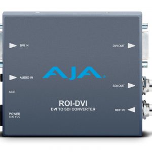 AJA ROI-DVI-R0 DVI HDMI to 3G-SDI Converter / Region of Interest Scaling / DVI Loop-Through / 1920x1200