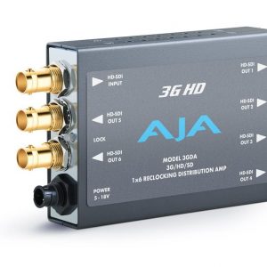 AJA 3GDA-b 1x6 3G/HD/SD Reclocking Distribution Amp 3G/HD/SD-SDI and 6 SDI outs