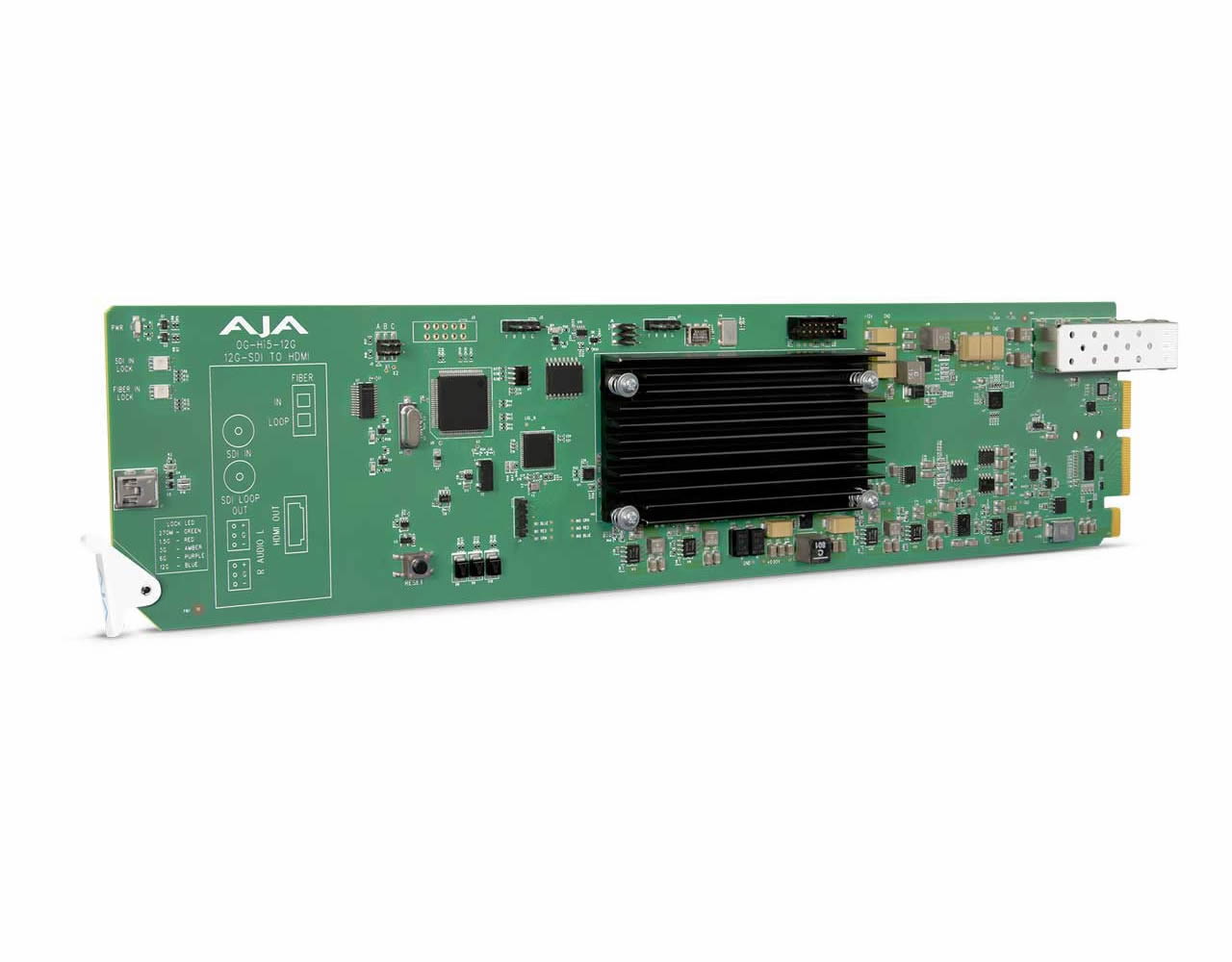 AJA OG-Hi5-12G-TR openGear 12G-SDI to HDMI 2.0 Conversion with LC Fiber Transceiver