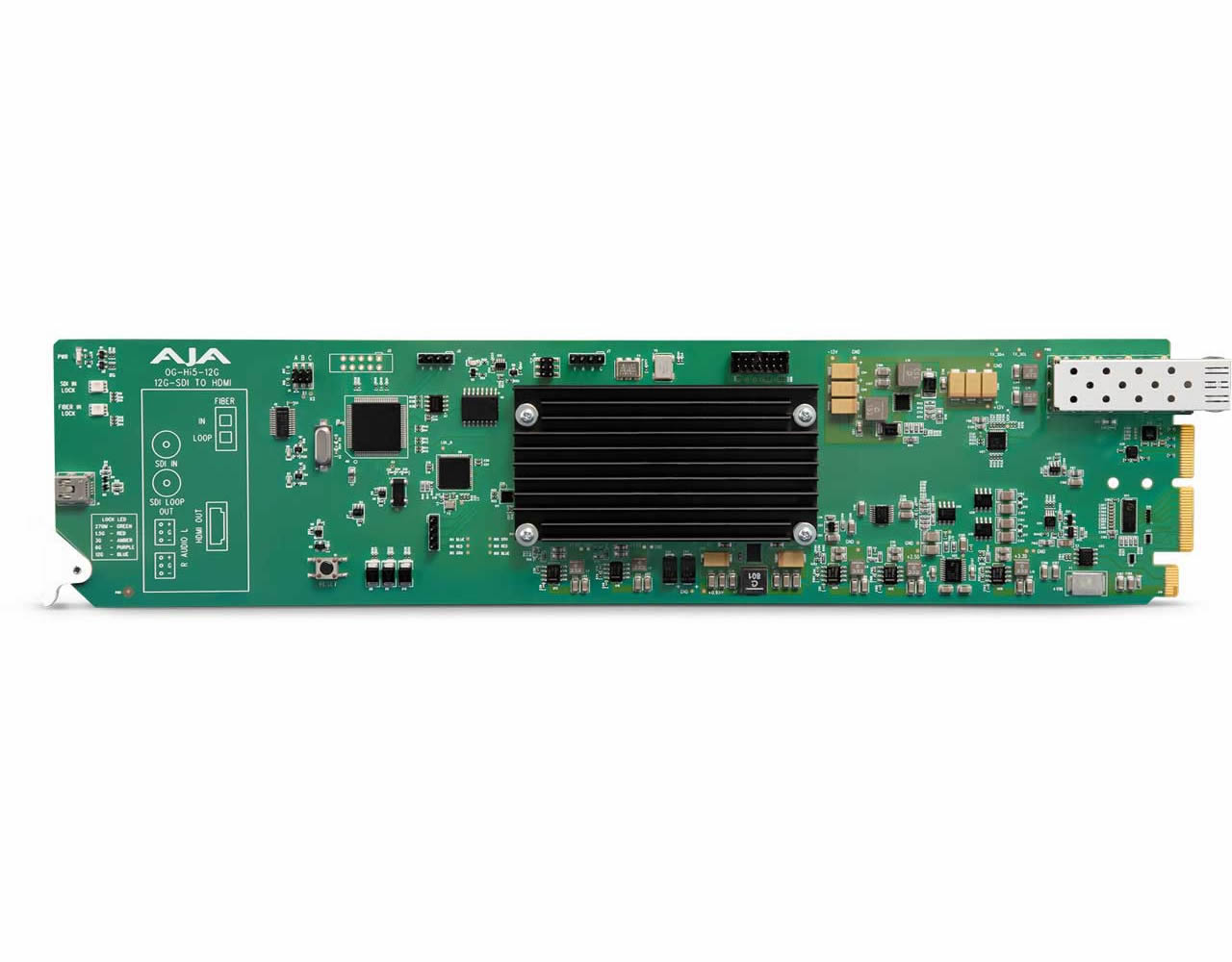 AJA OG-Hi5-12G-TR openGear 12G-SDI to HDMI 2.0 Conversion with LC Fiber Transceiver - Image 3