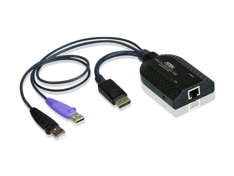 Aten KA7169 DisplayPort USB KVM Adapter Cable / Virtual Media / Smart Card CAC Reader