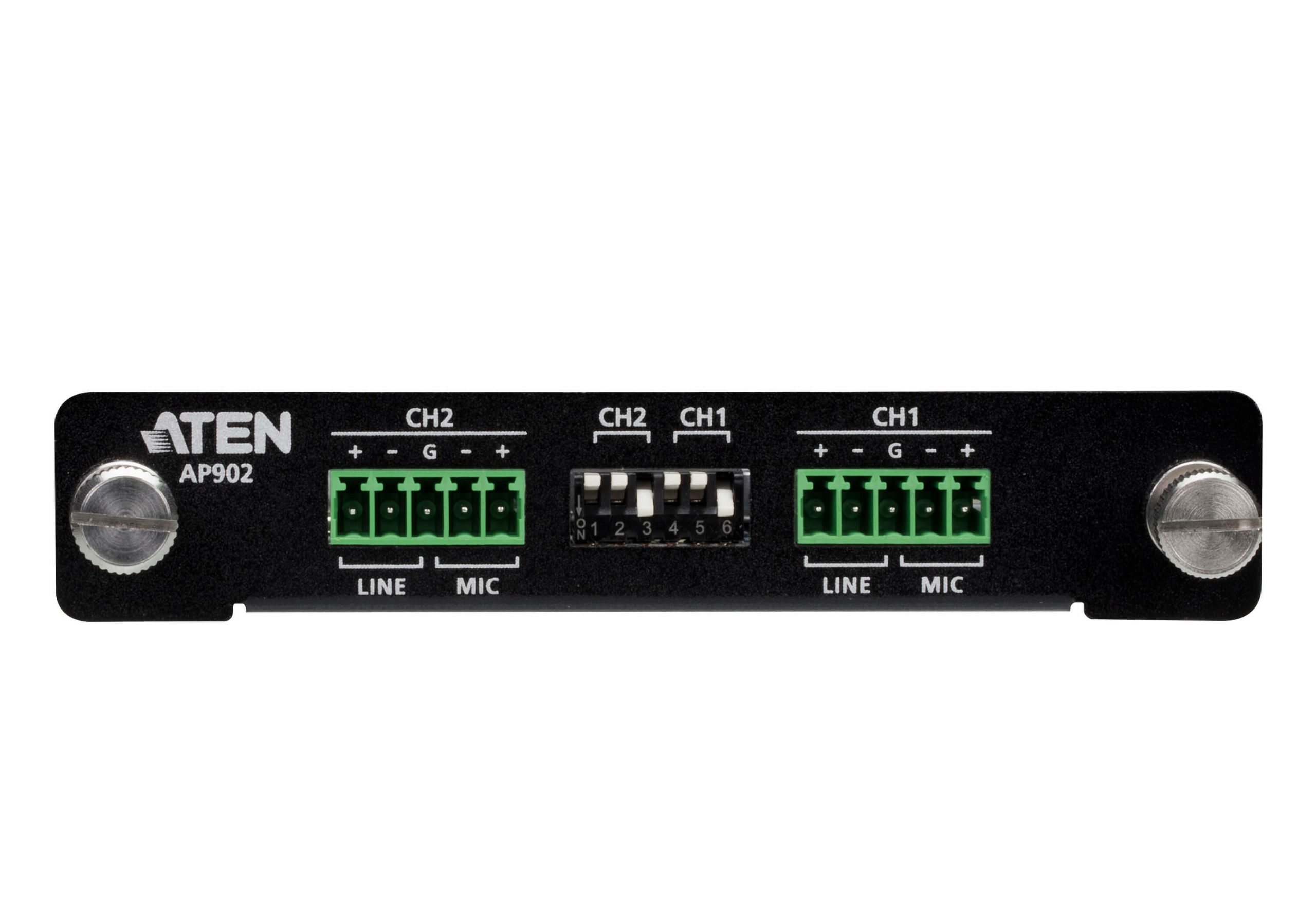 Aten AP902 2-Channel Mic/Line Preamp Card / Adjustable Gain -6~+36dB / Low Noise Floor