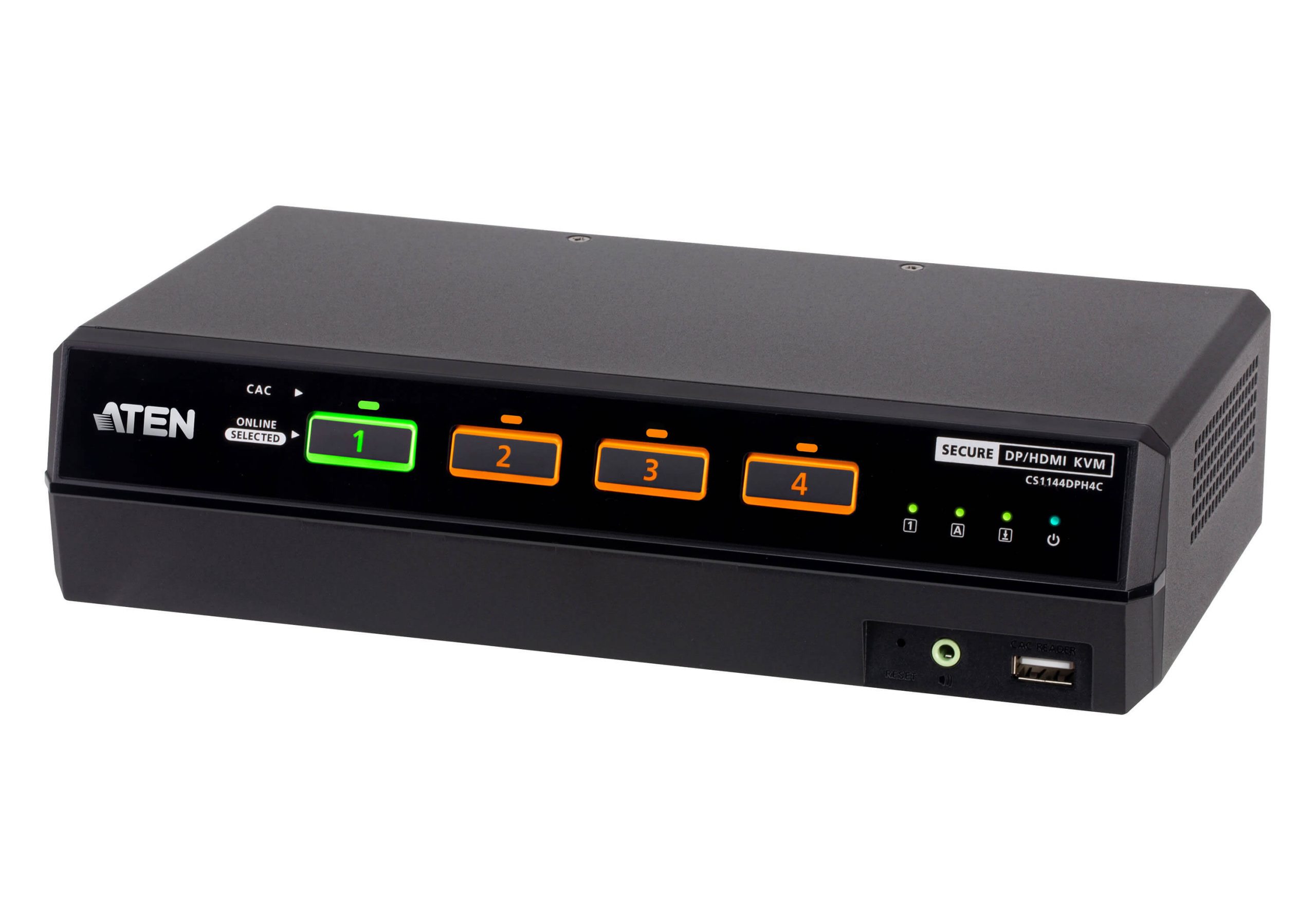 Aten CS1144DPH4C 4-Port USB 5K DisplayPort/HDMI Dual Display Universal Secure KVM Switch with CAC (PSD PP v4.0 Compliant)