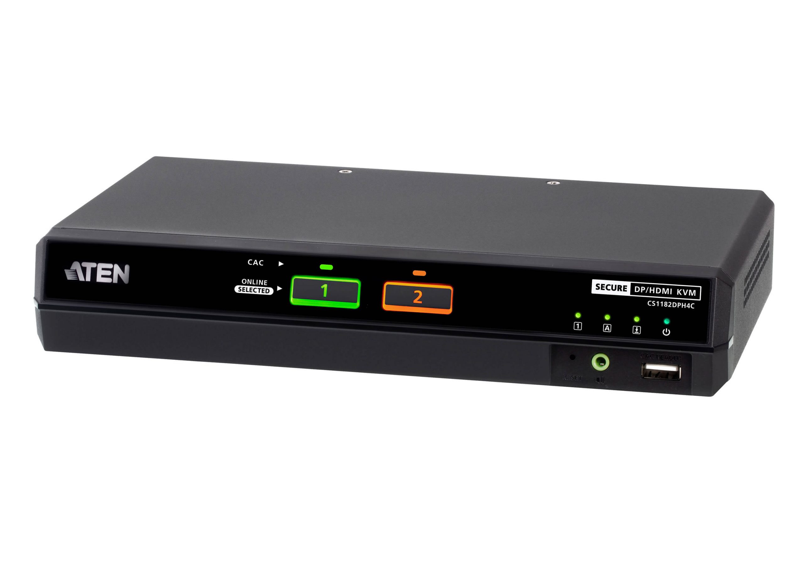 Aten CS1182DPH4C 2-Port USB 5K DisplayPort/HDMI Universal Secure KVM Switch with CAC (PSD PP v4.0 Compliant)