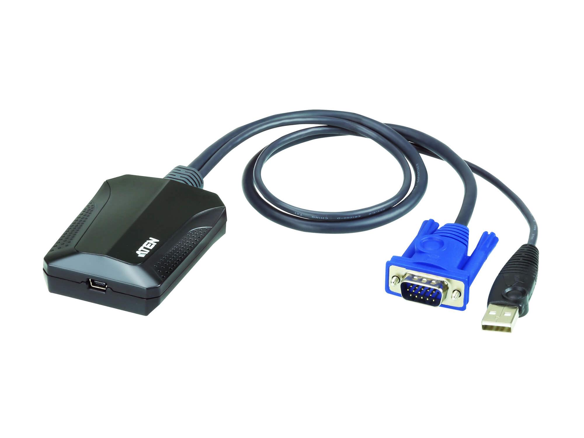 Aten CV211 Laptop USB Console Crash Cart Adapter USB 2.0 / VGA 1920×1200 / Virtual Media