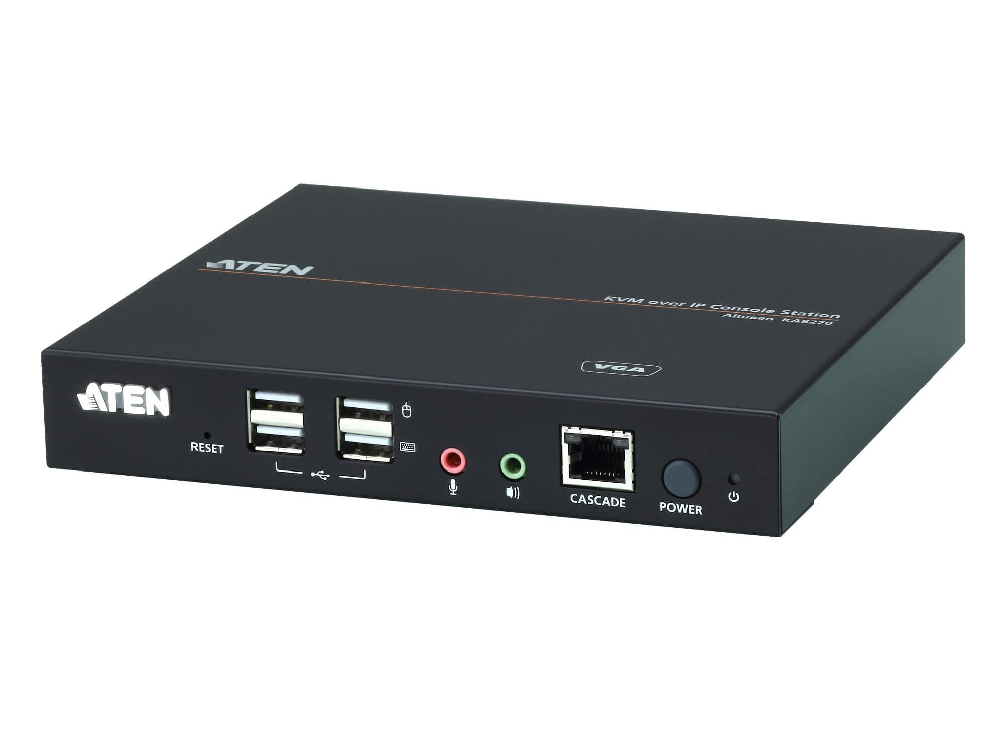 Aten KA8270 KVM over IP Console Station / VGA 1920×1200@60Hz / Virtual Media / Panel Array Mode