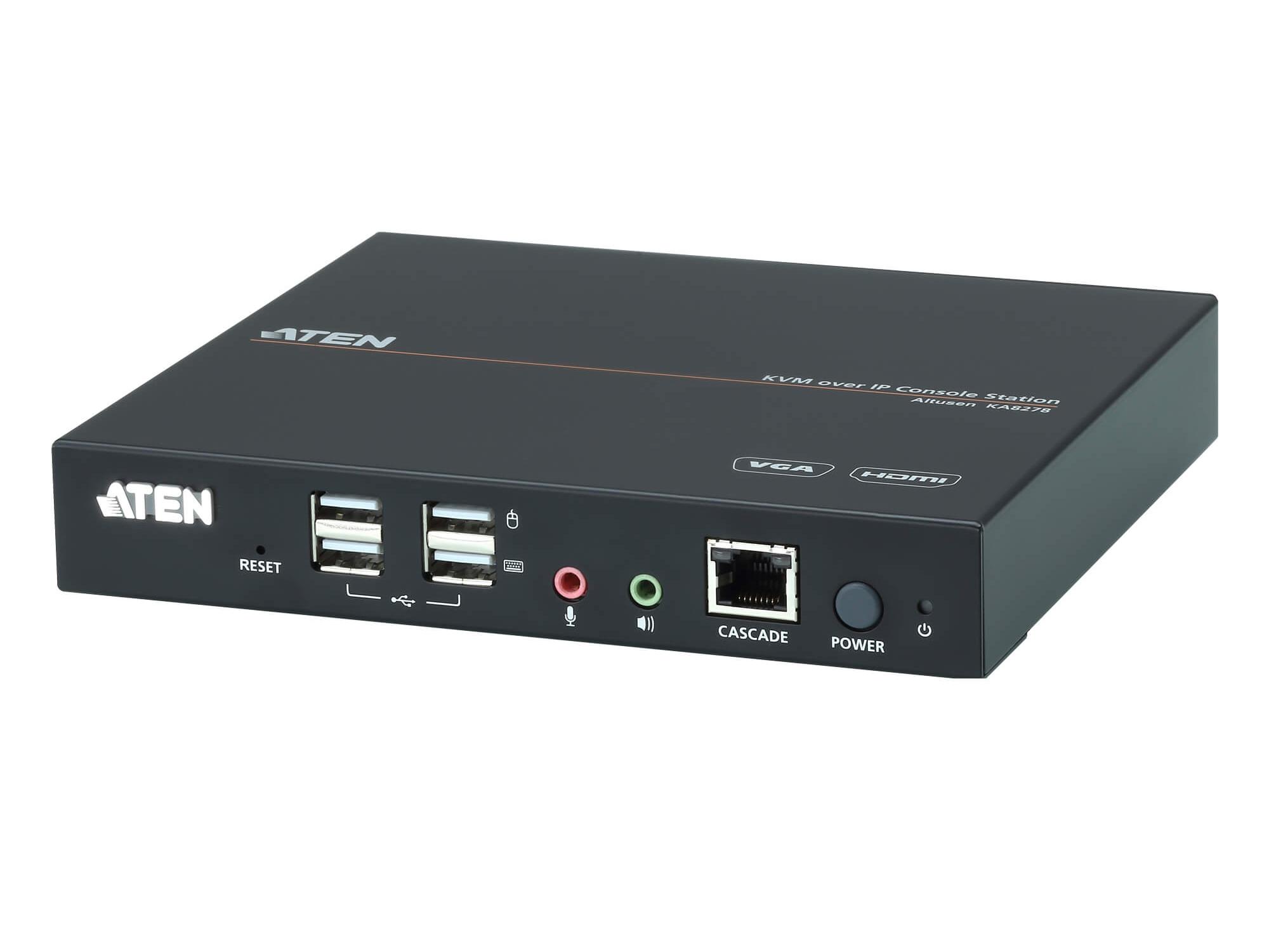 Aten KA8278 VGA / HDMI KVM Over IP Console Station Dual-Display 1920×1200