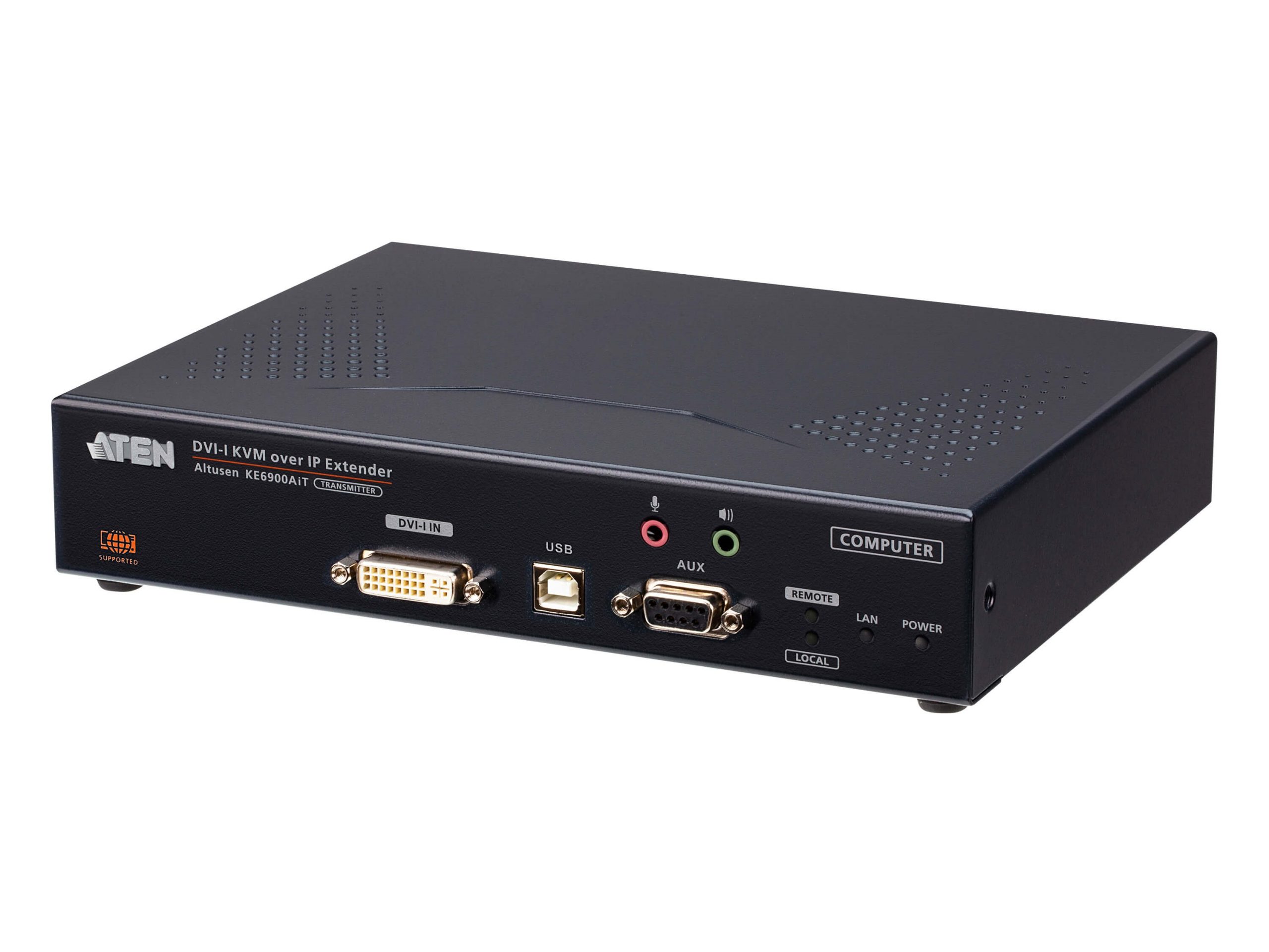 Aten KE6900AIT DVI-I Single Display KVM over IP Transmitter with Internet Access