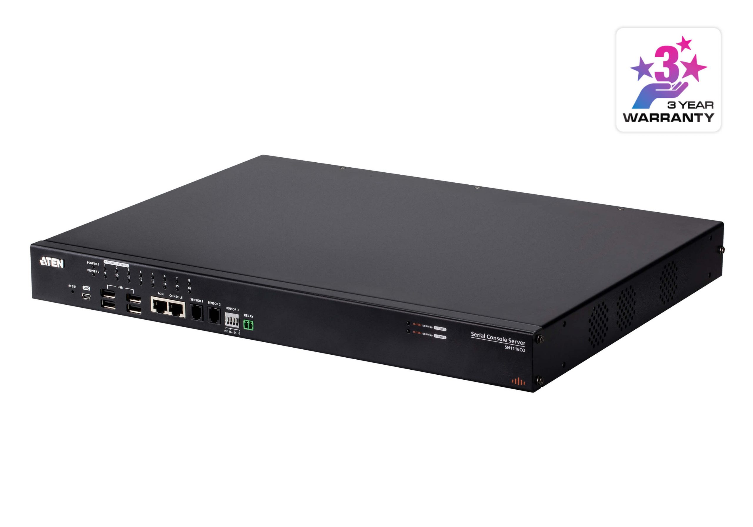 Aten KX9980R 16-Port Serial Console Server with Dual Power / SFP