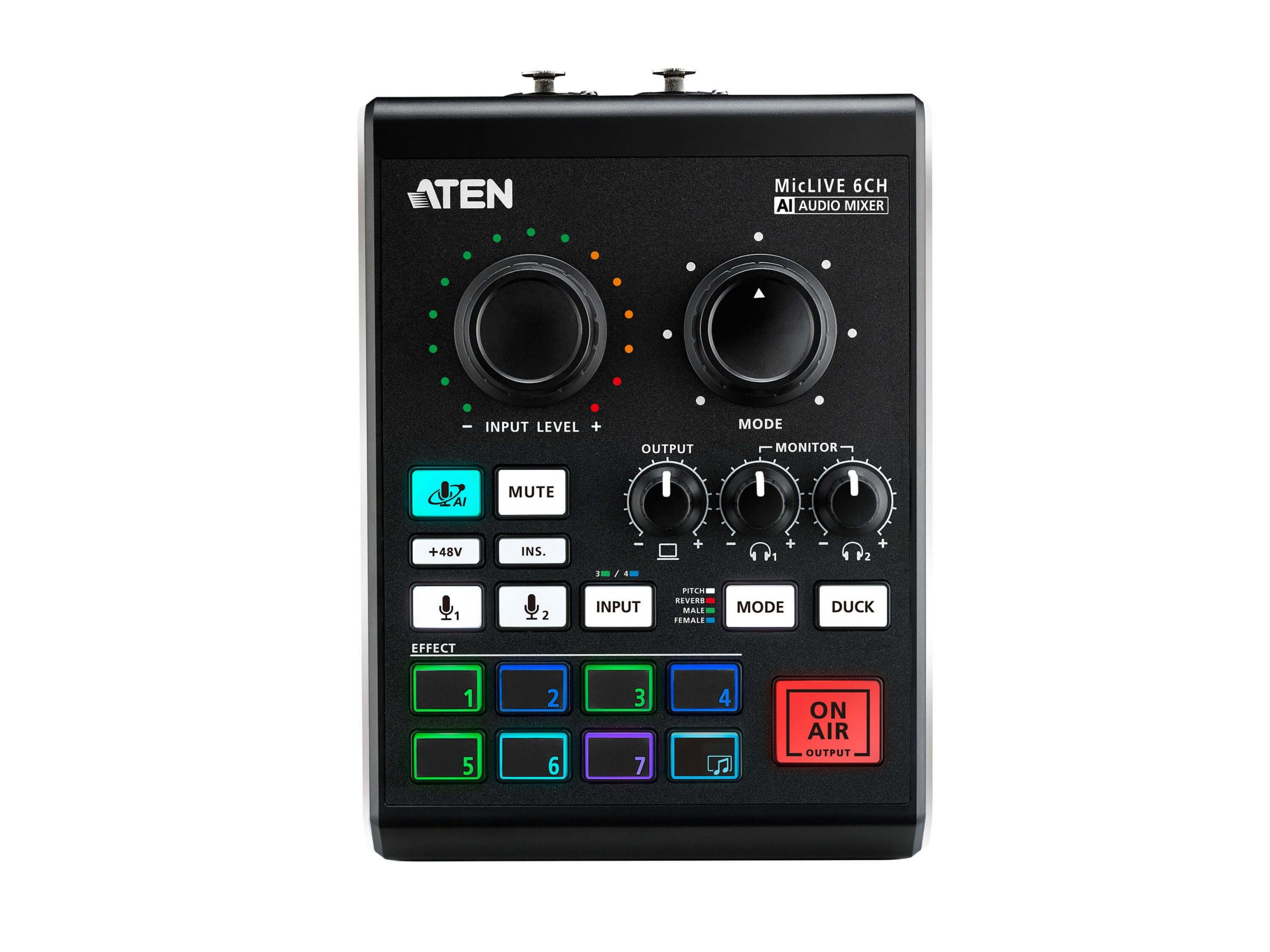 Aten UC8000 MicLIVE 6-Channel Podcast AI Audio Mixer - Image 2