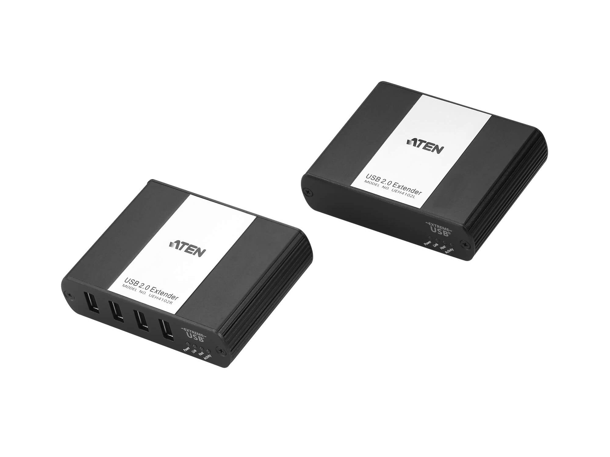 Aten UEH4102 4-Port USB 2.0 Extender over Gigabit LAN / 480 Mbps / Pre-Paired