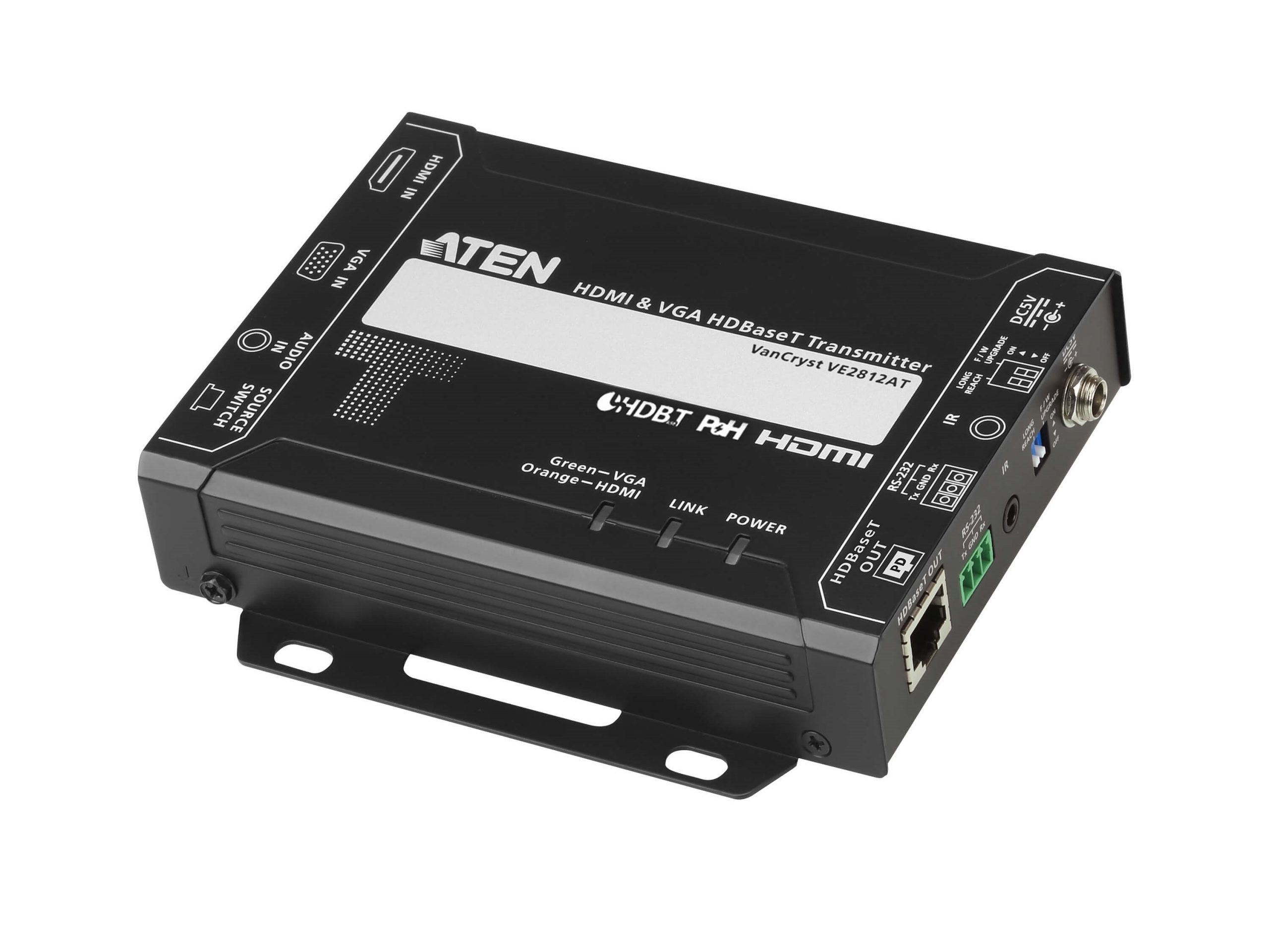 Aten VE2812AT HDMI and VGA HDBaseT Transmitter with POH (4K@100m/HDBaseT Class A/PoH PD)