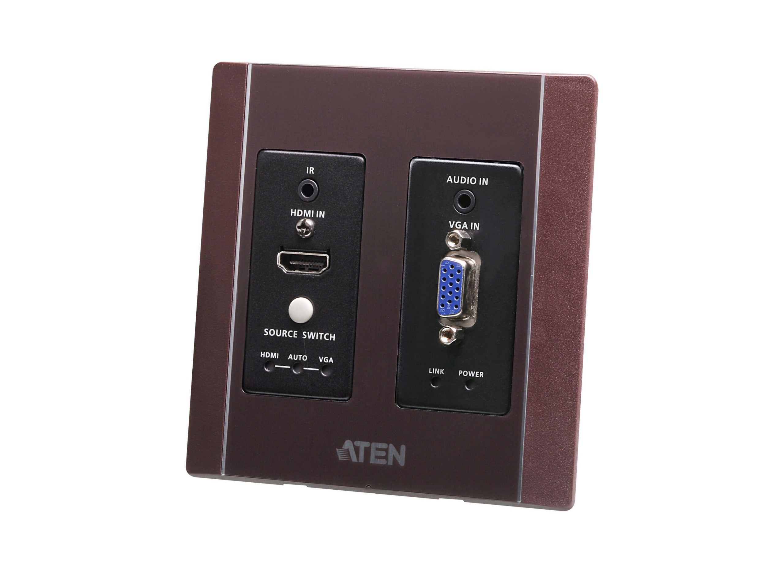 Aten VE2812AUST HDMI and VGA HDBaseT Transmitter with US Wall Plate/PoH (4K@100m/HDBaseT Class A/PoH PD) - Image 5