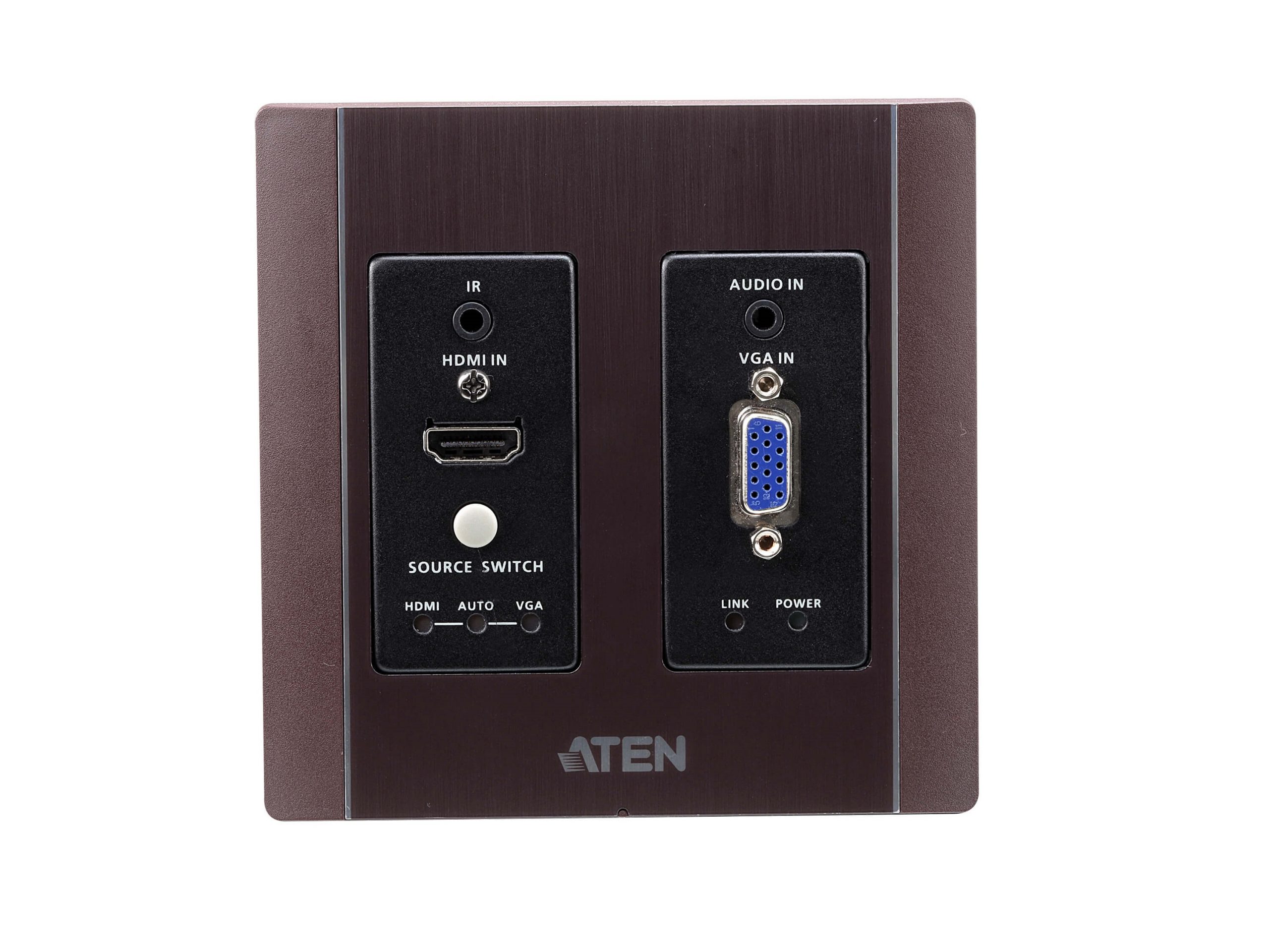 Aten VE2812AUST HDMI and VGA HDBaseT Transmitter with US Wall Plate/PoH (4K@100m/HDBaseT Class A/PoH PD) - Image 6