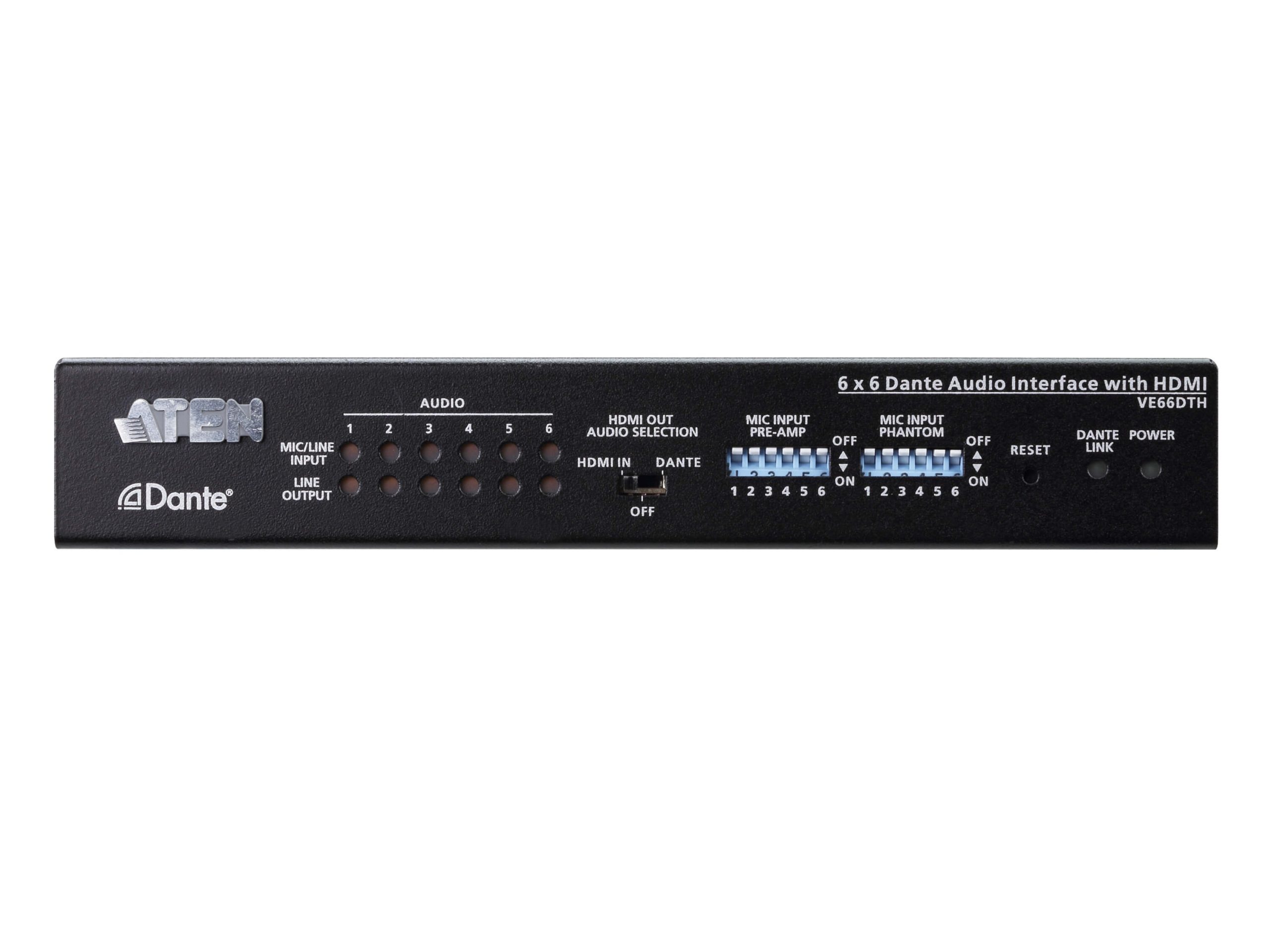 Aten VE66DTH 6x6 Dante Audio Interface with HDMI - Image 2