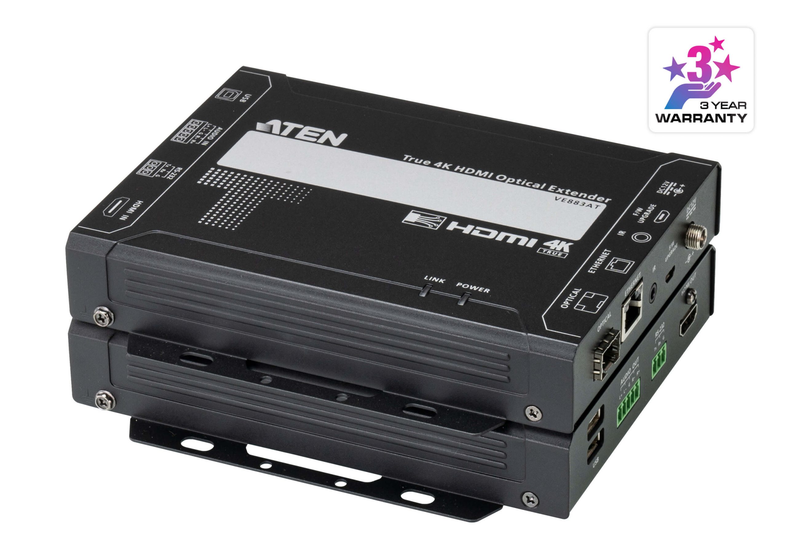 Aten VE883AK2 True 4K HDMI Optical Extender (4K@300m (K1, MM) / 10km (K2, SM))
