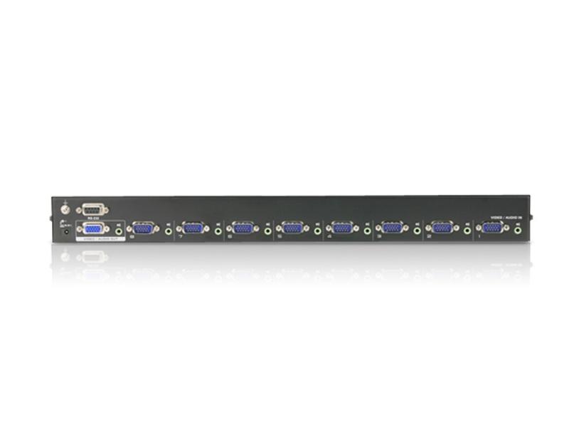 Aten VS0801A 8-Port VGA Switcher / Auto Switching / RS232 / Stereo Audio / 300MHz