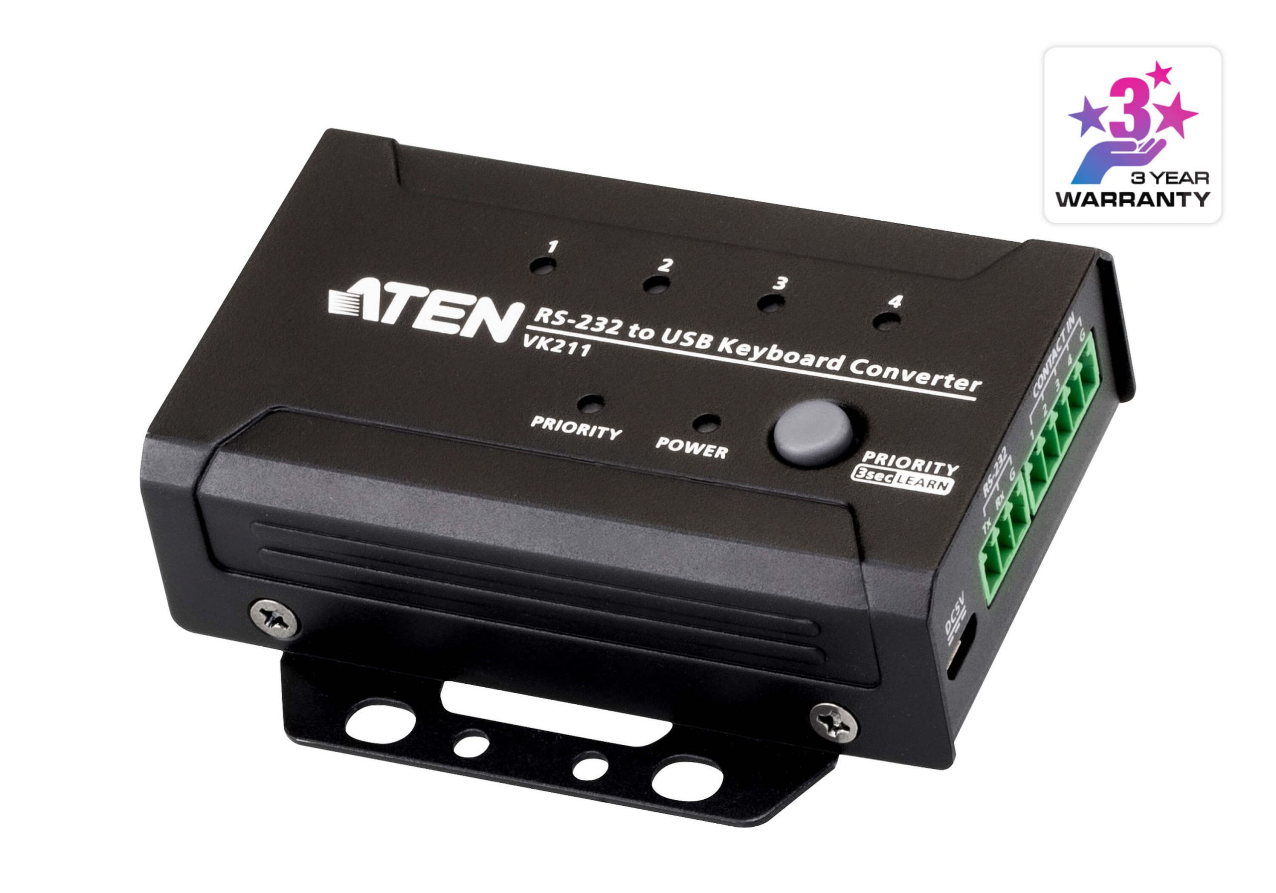 Aten VK211 RS-232/Contact to USB Keyboard Converter