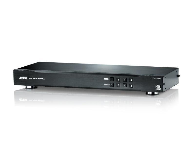 Aten VM0404HA 4×4 4K HDMI Matrix switcher 4096×2160/3840×2160 60Hz(4:2:0)/30Hz(4:4:4) RS232/IR/USB