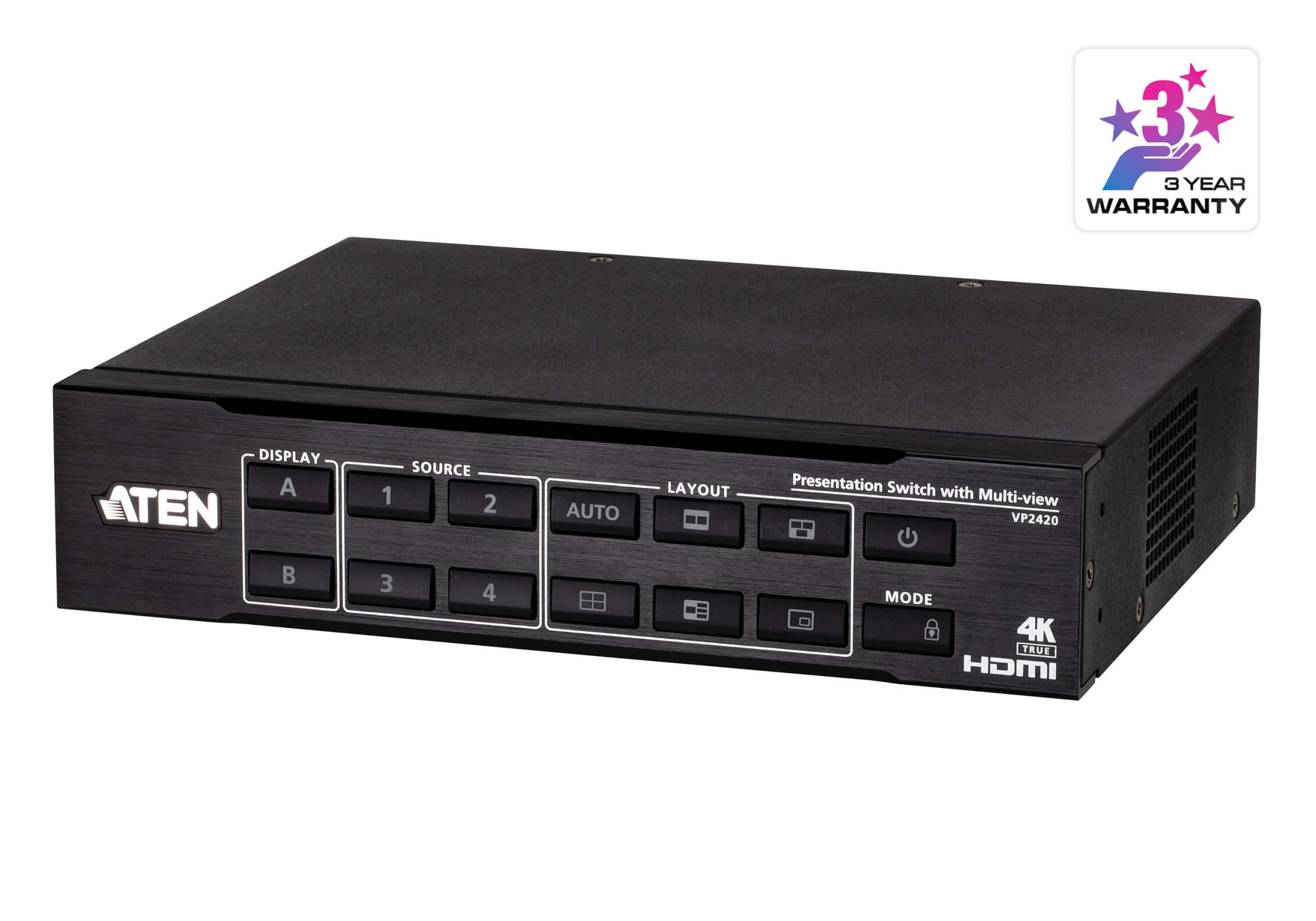 Aten VP2420 4 x 2 True 4K HDMI Presentation Switch with Multi View