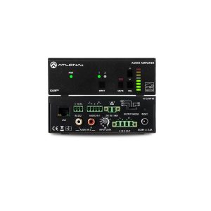 Atlona AT-GAIN-60 60W Class D Amplifier 2x30W 4/8 ohm / Mono 60W 24V/70V/100V / Plenum Rated