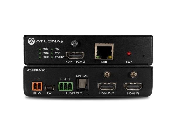 Atlona AT-HDR-M2C 4K HDR Multi-Channel to 2-Channel HDMI Audio Downmixer / De-Embedder / TOSLINK Analog