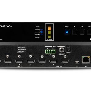 Atlona AT-HDR-SW-52 5x2 4K/60 4:4:4 HDR HDMI Matrix Switcher / 4K to 1080p Downscale / Audio De-embed