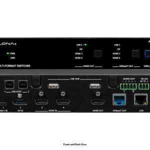 Atlona AT-OME-MS42 HDBaseT 4x2 Matrix Switcher / HDMI / USB-C / DisplayPort Inputs / HDMI Out / 4K60