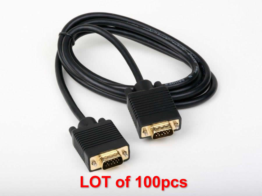 Atlona AT18008-2_L100 6FT SVGA Male/Male cable LOT of 100pcs