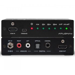 Atlona AT-HD-M2C HDMI Multichannel to 2-Channel Stereo Converter / Optical Coax Analog Outputs / Mini USB