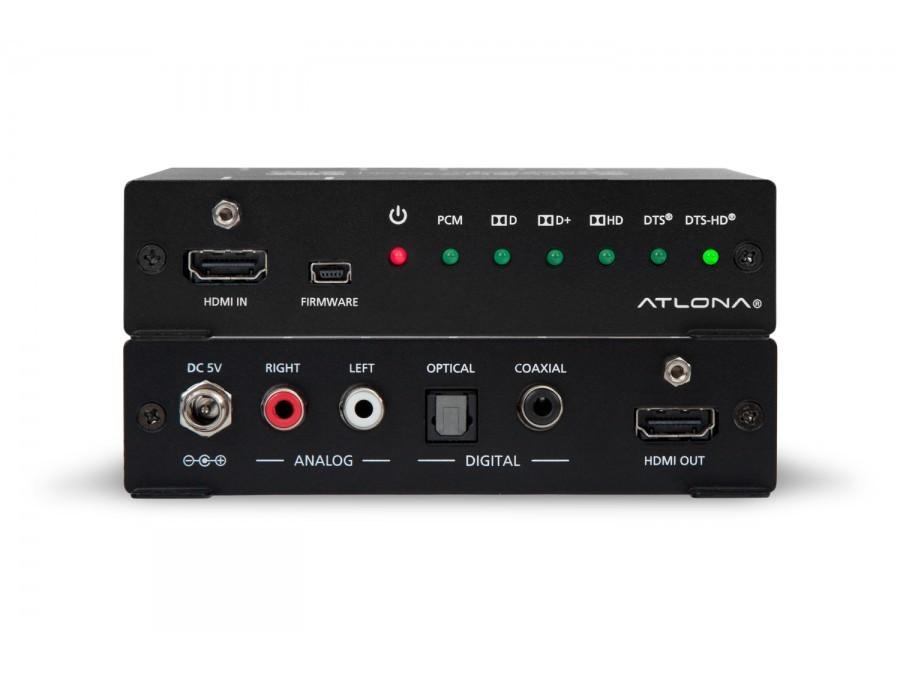 Atlona AT-HD-M2C HDMI Multichannel to 2-Channel Stereo Converter / Optical Coax Analog Outputs / Mini USB