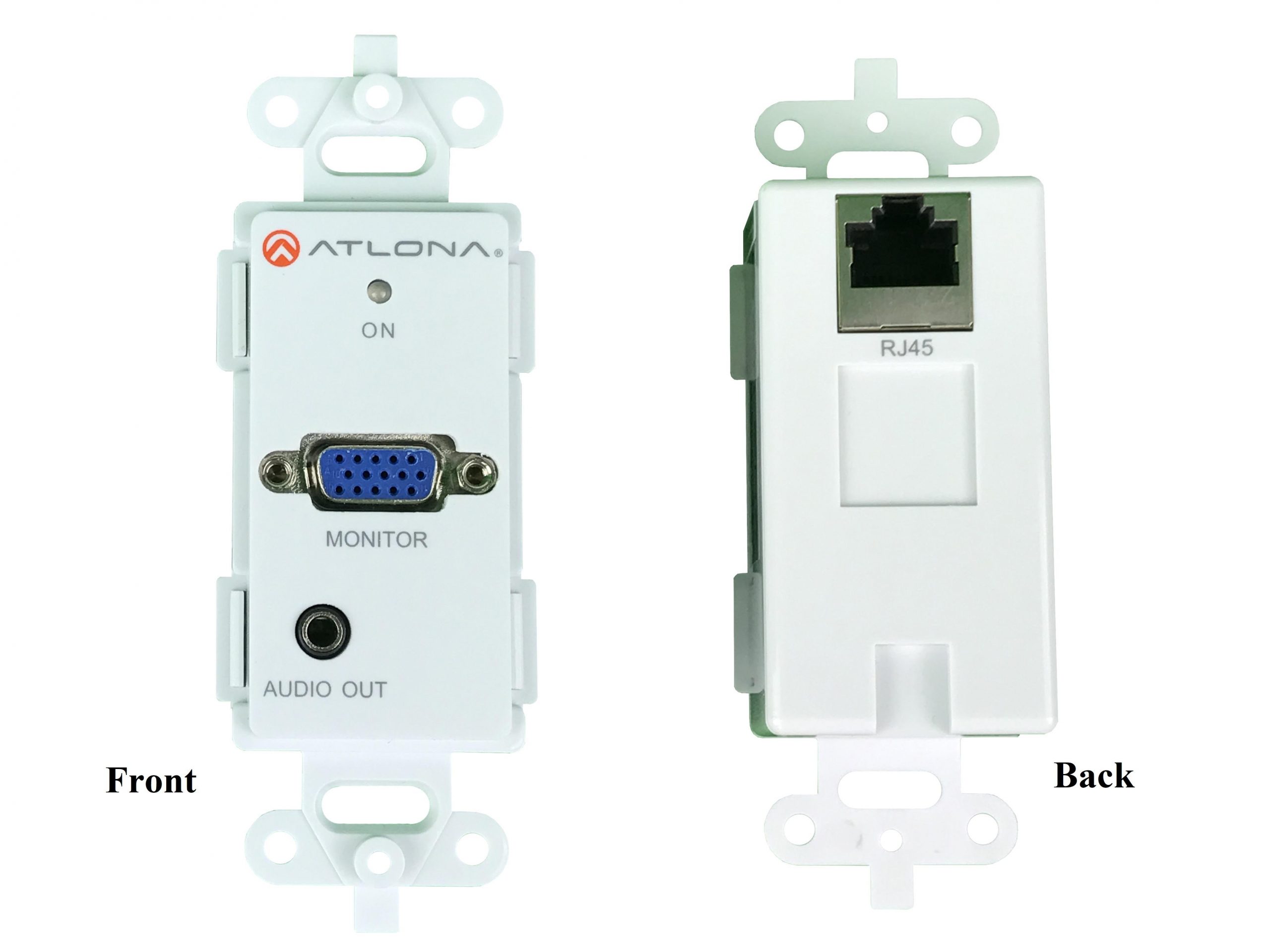 Atlona AT-VGAPW-SR VGA Video and Audio Wall Plate UTP/CAT5 Extender (Transmitter/Receiver) Set - Image 2