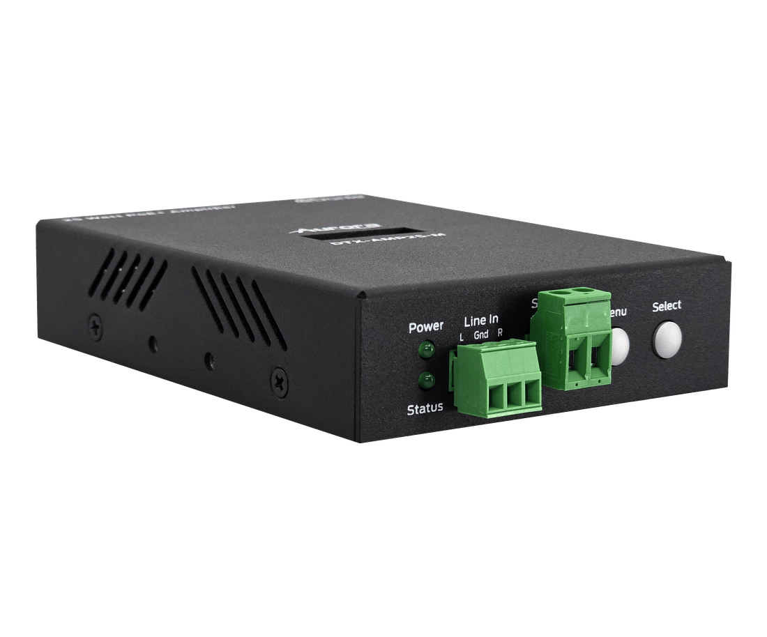 Aurora Multimedia DTX-AMP25-M Dante 25 Watt PoE+ Amplifier