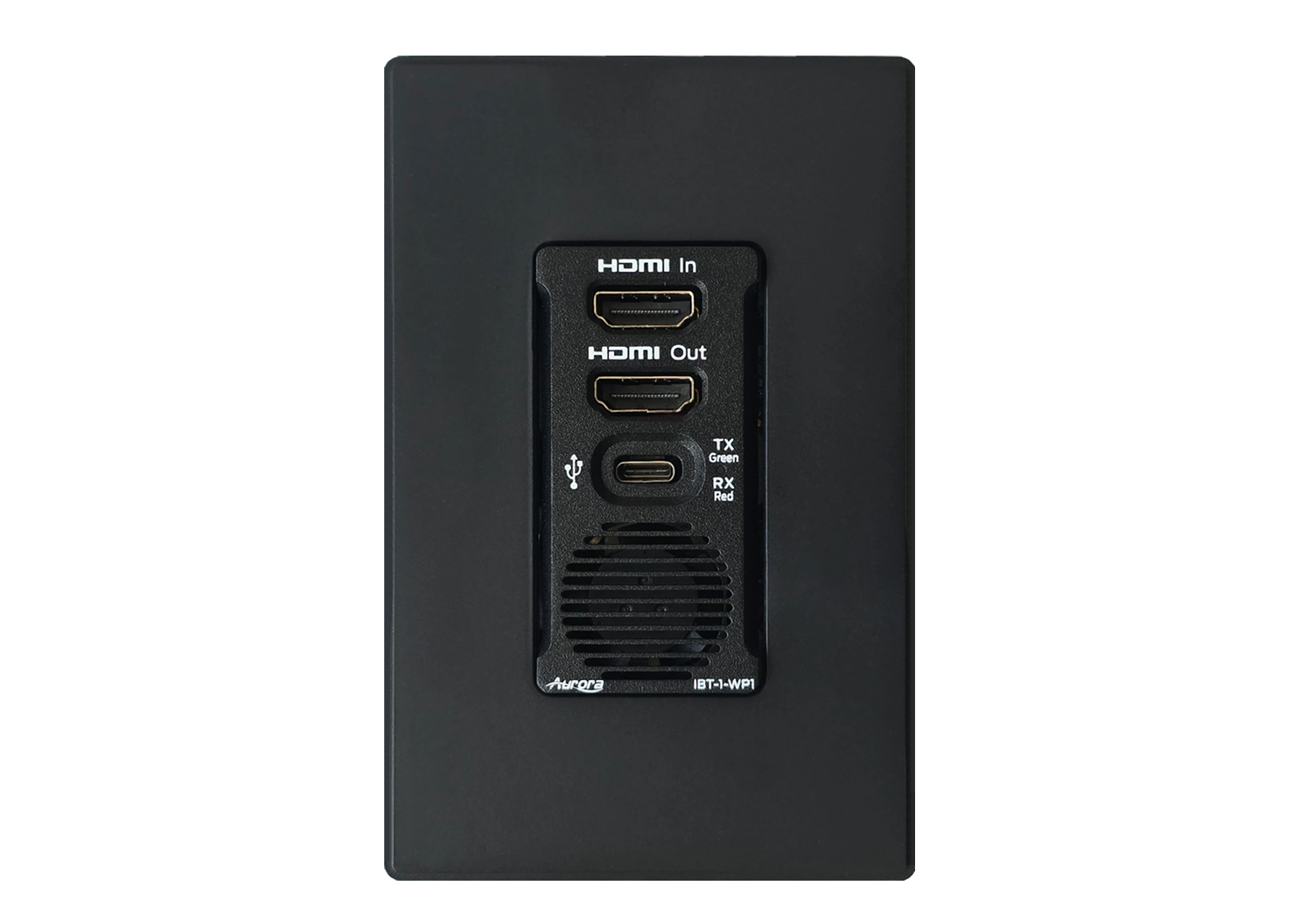 Aurora Multimedia IBT-1-WP1-B IPBaseT® AV Distribution Wall Plate – Black