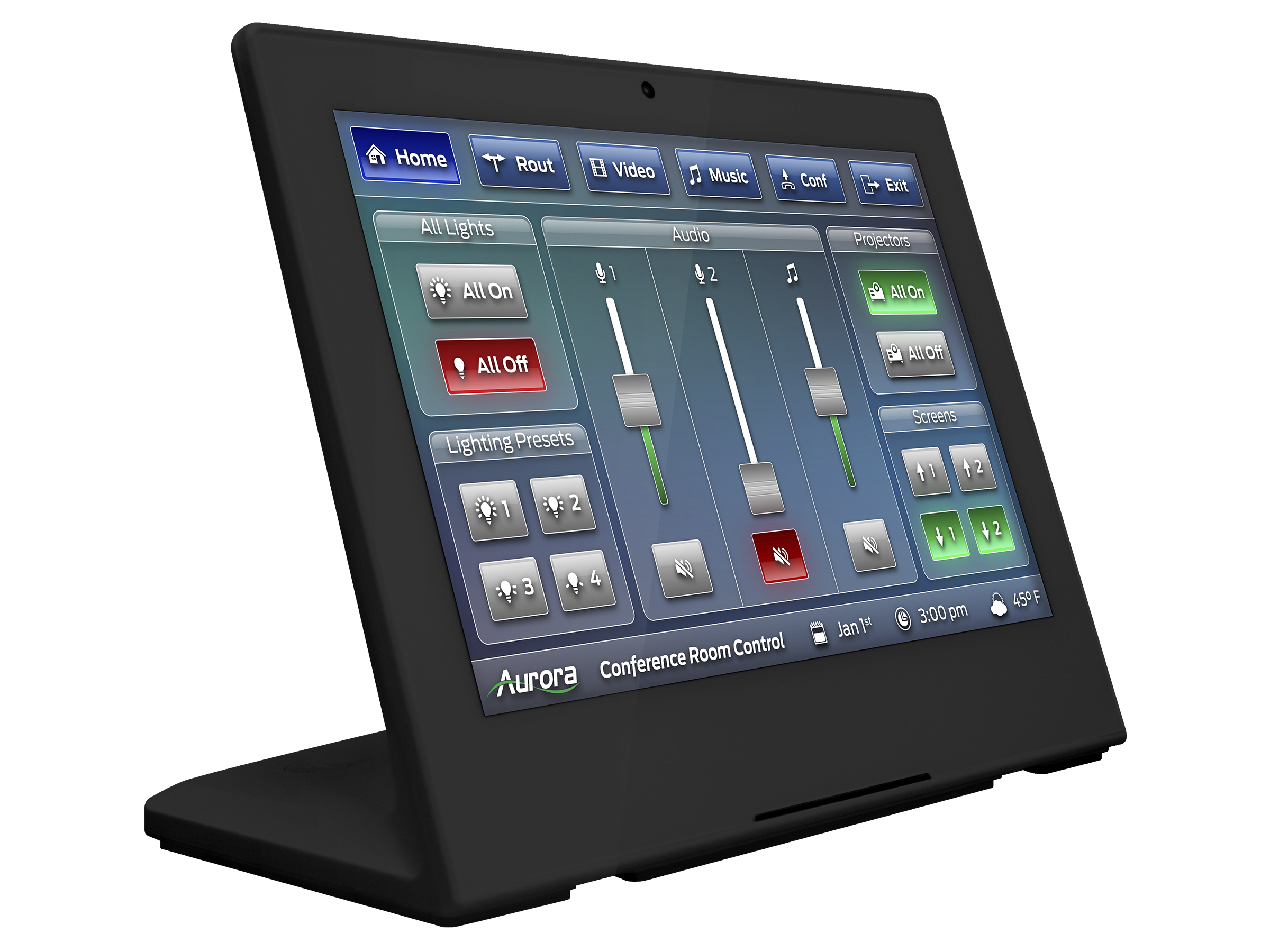 Aurora Multimedia RXT-10D-B 10in desktop ReAX IP touch panel control system/Black