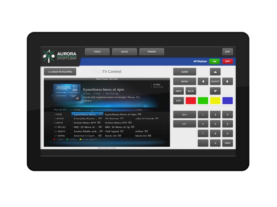 Aurora Multimedia RXT-15VS-B 15.6 inch VESA Mount ReAX Touch Panel Control System with Ethernet and WiFi (Black)