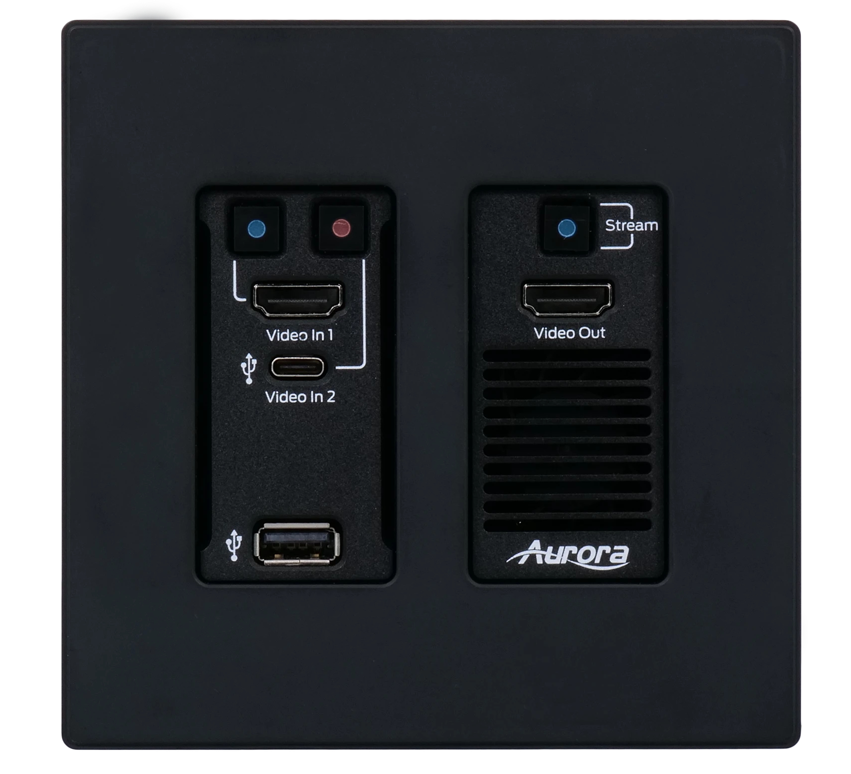 Aurora Multimedia VPX-TC1-WP2-PRO-B 4K60 4:4:4 1Gbps AV over IP Wall Plate Transceiver – Black