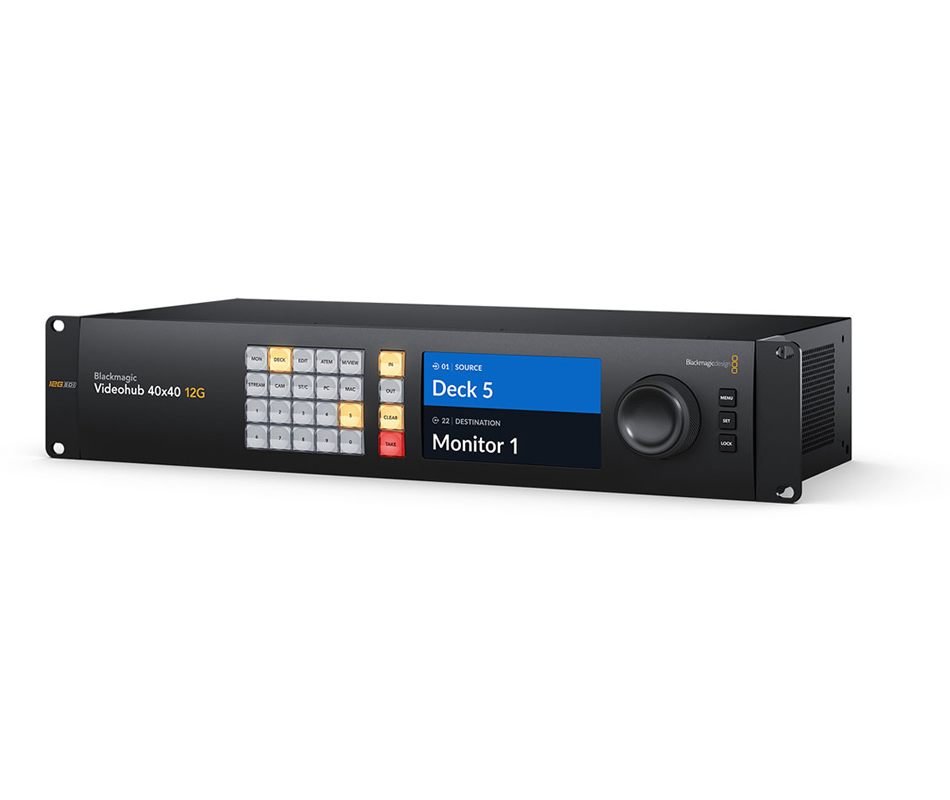 Blackmagic Design BMD-VHUBSMAS12G040040 Videohub 40×40 12G with LCD full HD display