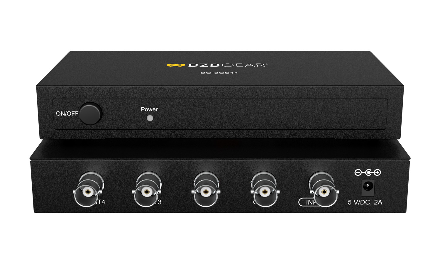 BZBGEAR BG-3GS14 1080P FHD 3G-SDI 1×4 Splitter/Distribution Amplifier