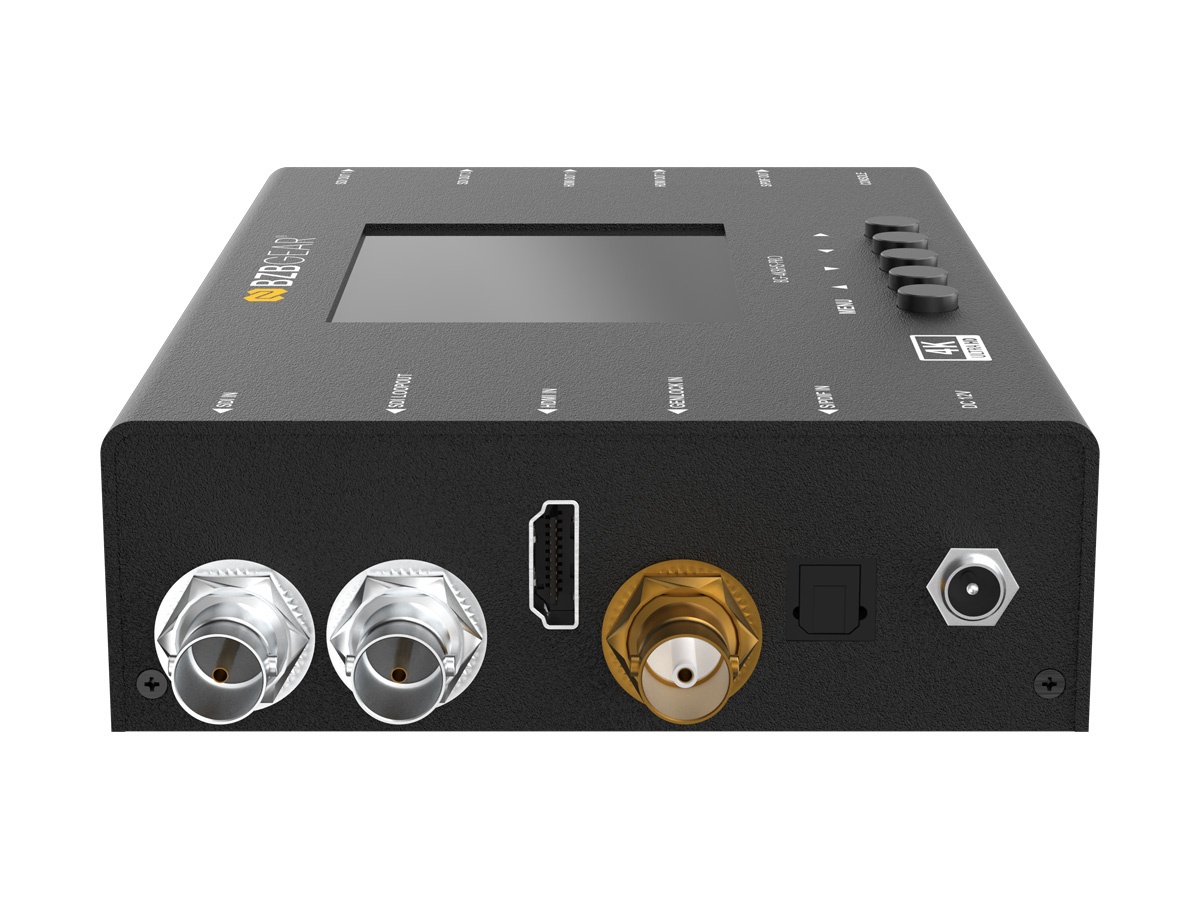 BZBGEAR BG-4KBHS-PRO HDMI 2.0 & 12G/6G/3G/HD-SDI Cross Converter and Scaler with 3.5” LCD Display/Built-in Test Patterns /Audio Embedder/De-Embedder - Image 3