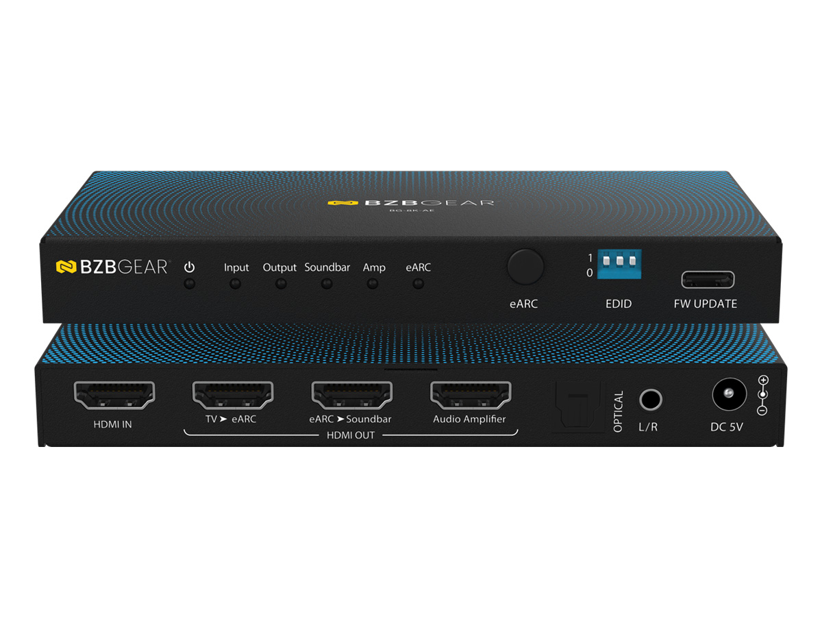 BZBGEAR BG-8K-AE 8K HDMI 2.1 eARC Audio to AV Receiver/Soundbar/Amplifier Converter/Adapter with CEC/EDID Support