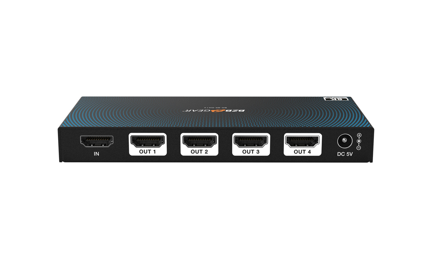 BZBGEAR BG-8K-DA14 1x4 8K UHD HDMI 2.1 Splitter with Auto Downscaling (8K60/4K120 and VRR/ALLM/QMS/QFT/SBTM Support) - Image 3