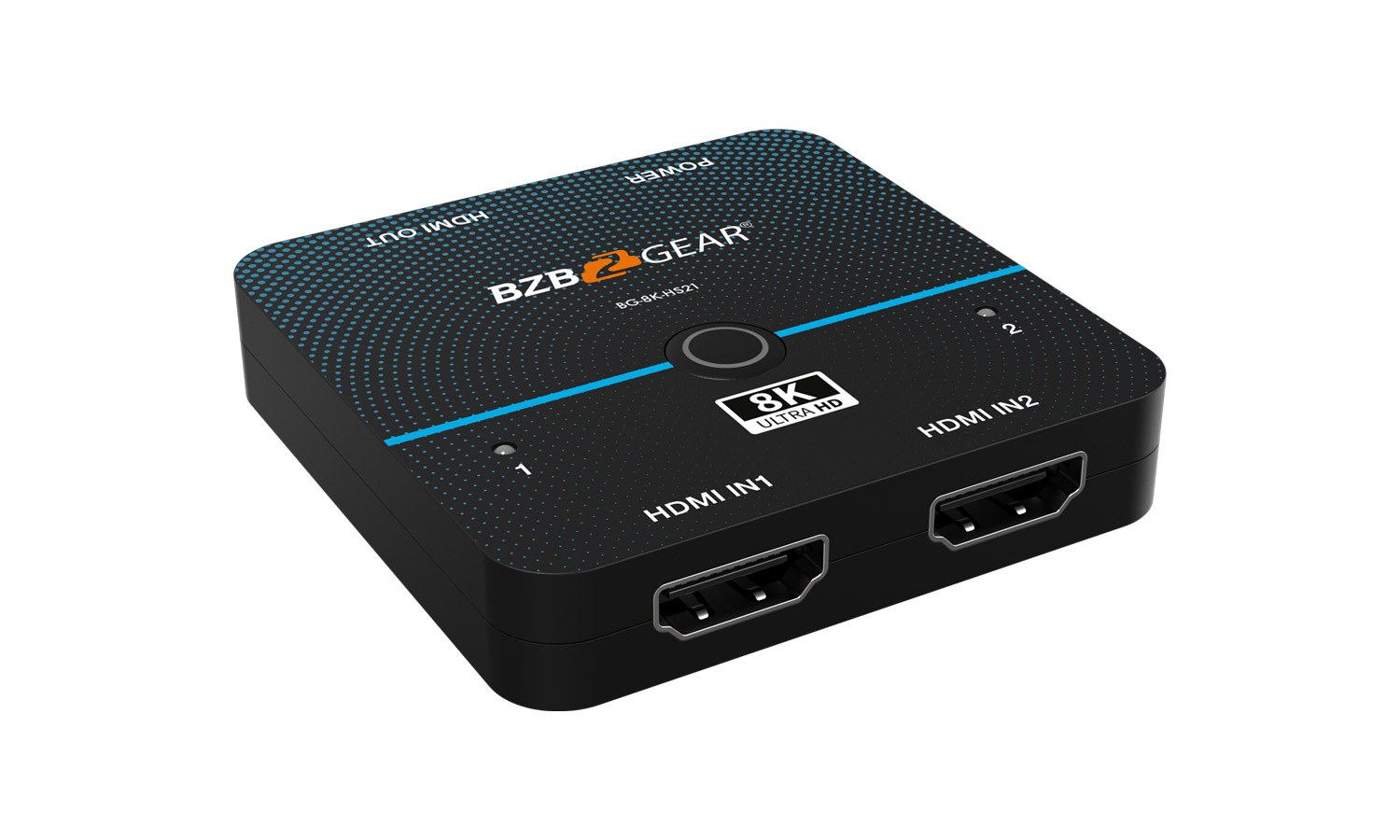 BZBGEAR BG-8K-HS21 2x1 8K UHD Ultra Slim HDMI 2.1 Switcher (8K60/4K120Hz 4:4:4 and VRR/FVA/ALLM Support) - Image 2